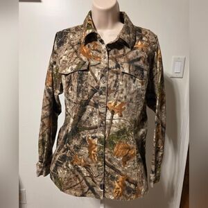 Cabela's Women's Zonz Woodlands Camo Long Sleeve Shirt